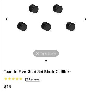 NWT Tie Bar Tuxedo Studs (5) - Black